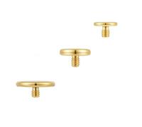 NewkeepsR 3 Pièces-Acciaio Chirurgico Microdermal Decoltè Piercing Or Disco piatto Dermal Anchor Tops Ø3mm/Ø4mm/Ø5mm, Ricambio Microdermal Superficiale Gioiello per Uomo e Donna