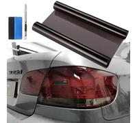 NewL 12 par 48 pouces auto-adhésif Auto voiture teinte phare feu arrière antibrouillard vinyle fumée Film feuille autocollant couverture (noir clair)