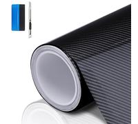 NewL Autocollant 6D en fibre de carbone brillant pour intérieur de voiture - Imperméable et anti-rayures - 30 cm x 150 cm