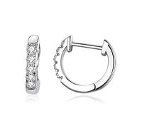 NewL Boucles d'oreilles créoles rondes en argent sterling 925 pour femme - Couleur or, 98-AS, Argent sterling