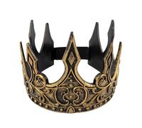 NewL Couronne d'Halloween 3D en mousse PU médiévale - Diadème rétro - Pour cosplay, performance sur scène - Doré