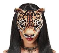 NewL Demi-masque d'Halloween en forme d'animal 3D pour homme et femme (Léopard)