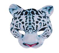 NewL Demi-masque d'Halloween en forme d'animal 3D pour homme et femme (Léopard des neiges)