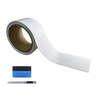 NewL Film autocollant Blanc brillant - 5 cm x 900 cm Film autocollant pour garniture de fenêtre de voiture, moto, chrome