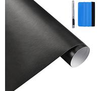 NewL Film Autocollant en Vinyle Noir brossé Mat pour Voiture - 30 cm x 150 cm