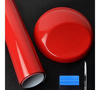 NewL Film Autocollant en Vinyle Rouge Brillant pour dégagement de Bulles d'air - Convient pour Une Utilisation Automobile (45 cm x 150 cm)