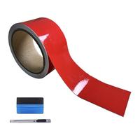 NewL Film autocollant Rouge Brillant - 5 cm x 900 cm Film autocollant pour voiture, moto, garniture de fenêtre chromée