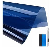 NewL Film de verre multicolore pour fenêtre en PET 99% de protection UV autocollant isolant thermique pour voiture, maisons, bureaux, magasins (Bleu pâle, 50 cm x 200 cm)