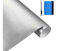 NewL Film en Vinyle argenté brossé Mat pour Voiture - 30 cm x 150 cm