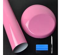 NewL Film en Vinyle Brillant Auto-adhésif à libération d'air - Adapté à Une Utilisation Automobile en extérieur Rose 5cm x 900cm