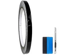 NewL - Film en Vinyle Noir Brillant Autocollant, libération de l’air sans Formation de Bulles, adapté pour Une Utilisation Automobile en extérieur (0.6cm x 900cm)