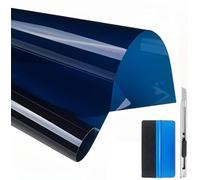 NewL Film teinté multicolore en PET pour fenêtre de voiture, maison, bureau, magasin, protection UV à 99 % (bleu foncé, 50 cm x 200 cm)