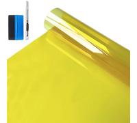 NewL Film teinté multicolore en PET pour fenêtre de voiture, maison, bureau, magasin, protection UV à 99 % (jaune, 40 cm x 200 cm)