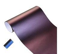 NewL Film vinyle 3D caméléon en fibre de carbone pour décoration de carrosserie de voiture (violet à bleu, 50 cm x 150 cm)