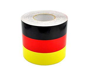 NewL Film Vinyle Autocollant à Bandes pour Le Drapeau Allemand 15 x 250 cm