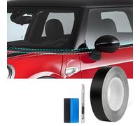 NewL Film Vinyle Garniture Fenêtre Voiture Noir Mat 2 x 900 cm
