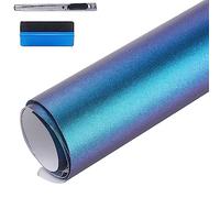 NewL Film Vinyle Mat caméléon Bleu à Violet Brillant pour Voiture sans Bulles d'air pour décoration extérieure 30 cm x 100 cm
