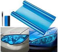 NewL Film Vinyle Teinté Autocollant pour Phares, 30 x 120 cm, Bleu | Outil de pose inclus, extensible, résistant au lavage, sans résidu collant, pour phares, feux arrière et antibrouillards auto