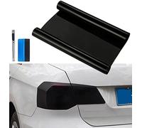 NewL Film Vinyle Teinté Autocollant pour Phares, 40 x 150 cm, Noir | Outil de pose inclus, extensible, résistant au lavage, sans résidu collant, pour phares, feux arrière et antibrouillards auto