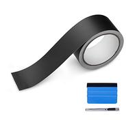 NewL Kit d'outils Gratuit Kit d'emballage en Vinyle Mat pour Black Out Chrome Supprimer Les Garnitures de Porte de fenêtre (5 cm x 900 cm)