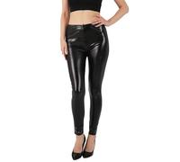 NewL Legging de Sport métallique Brillant pour Femme - Pantalon Crayon Lumineux - Pantalon de Fitness Tendance - Pantalon de Couleur Bonbon, Noir, L
