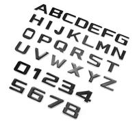 NewL Lettres en métal personnalisées pour Voiture, boîte aux Lettres, Maison, emblème, nom, kit (Noir argenté)