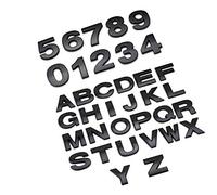 NewL Lettres en métal personnalisées pour Voiture et boîte aux Lettres, Maison - Kit de Badges - Noir