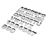 NewL Lettres en métal personnalisées pour voitures, boîte aux lettres ou maison (Argenté - grand format)