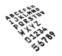 NewL Lettres majuscules personnalisées en Plastique pour Voiture et boîte aux Lettres, Maison, kit de Badges (Noir)