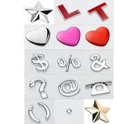NewL Lettres minuscules en métal pour Voiture et boîte aux Lettres, Maison, kit de Badges (Forme spéciale)