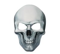 NewL Masque crâne stéréoscopique 3D Halloween Masque squelette lumineux au sourire terrifiant pour soirées à thème Accessoire cosplay (Blanc)