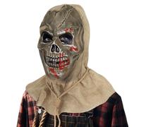 NewL Masque de fête effrayant pour Halloween, thème d'horreur, cosplay, accessoires de costume pour Halloween (Squelette de lin)