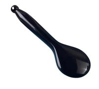 NewL Planche de massage Gua Sha en obsidienne naturelle - Différentes formes - En obsidienne noire - Outil de grattage du visage - Beauté et santé - Spa - Masseur (forme cuillère)