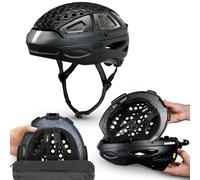 Newlane Casque de vélo pliable MIPS (noir avec languette blanche - L) | Casque MIPS compact et certifié de sécurité | Réglable et respirant | Casque de vélo de banlieue pour homme et femme | Casque de
