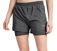 Newline WOMEN 2-IN-1 RUNNING SHORTS Shorts XS Argent