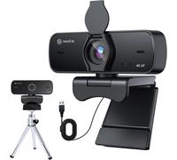 Newlinework 4K Pc Webcam With 2 Microphones With Noise Reduction, Autofocus, Light Correction, With Privacy Shutter And Tripod, Usb 2.0 Uhd Webcam For Pc Mac Desktop Skype Streaming