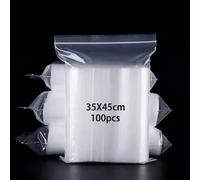 newlng 100pcs Transparent Scellé Plastique SacAssortiment Sac 35cm X 45cm Convient pour Les documents Vêtements Chemise Chapeau écharpe Chaussures Voyage Rangement(Plusieurs Tailles Disponibles)