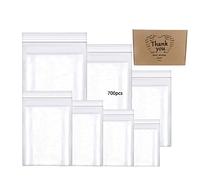 newlng 700 Pièces Sacs Grip Seal Assortiment de Sachets Plastique à Fermeture Set De 7 Tailles Différentes Sachets Plastique Transparents Refermables Lot De Sac Fermeture Pression