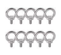 newlng Anneau De Levage 304 Acier Inoxydable Filetage Mâle Boulon À Oeil M5X10 Boulon Vis Machines Épaule Levage de Poids Marin Boulons 10 PCS