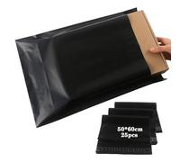 newlng Emballage Colis Vinted 25Pcs Enveloppe Plastique Expedition 50cmX60cm / 19.6"X23.6"Pochette Envoie Colis Vinted Noir Pochette Envoie Colis Opaque/étanche Et Résistant à L'humidité