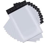 Newlng Lot de 25 sacs d'expédition en plastique, 500 mm x 600 mm, opaques et indéchirables, avec bandes autocollantes, pour marchandises, textile, logistique, blanc, grand