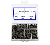 Newlng Petite Vis À Tête Plate Croisée Auto-Taraudeuse - Charnière De Porte, Raccords, Accessoires Électroniques Multifonctionnels DIY - Ensemble Bronze 1200 PCS