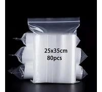 newlng Sachets Transparent Assortiment Sachets Plastique à Fermeture 25 cm X 35cm A4 80pcs Petit Sachet Refermable Pochette en Plastique (Plusieurs Tailles Disponibles)