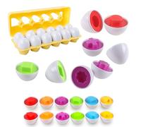 newlng Œufs Assortis Jouets de Pâques Appariement Œufs Jouet Montessori Éducatif Couleurs et Formes Correspondant Puzzle Oeufs pour Noël Fête d'anniversaire Cadeaux de Pâques Journée des Enfants