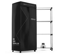 Newlux - Séchoir à Linge Électrique Portable Secadry (1200W) avec Lumière UV pour Désinfecter. Capacité 15Kg, Temp. 180min, 4 Niveaux. Séchoir par Ventilation idéal comme Armoire et Séchoir, Noir