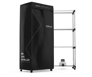 Newlux - Séchoir à Linge Électrique Portable Secadry (1200W) avec Lumière UV pour Désinfecter. Capacité 15Kg, Temp. 180min, 4 Niveaux. Séchoir par Ventilation idéal comme Armoire et Séchoir, Noir