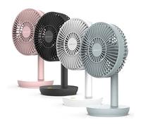 Newlux - Ventilateur de bureau USB Windpure Desk W300 avec 4 V, tête abatible, batterie au lithium jusqu'à 50 min. Ventilateur de bureau silencieux (<30 dB) pour bureau, maison ou camping (bleu)