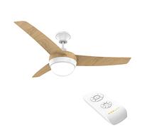 Newlux-Ventilateur de Plafond avec Lumière et Télécommande Roof W420 à 3 Pales (Ø106cm), F. Inverter, Programmable 4h et 3 Vitesses. 60W et surface couverte 35m2 | Comprend un kit de montage | Bois