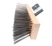 Newman and Cole Tête de balai métallique - Brosse à récurer en métal rigide de 30,5 cm pour gros travaux de nettoyage de moisissure et d’algues des terrasses (tête uniquement)