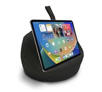 NEWMANS Pouf pour Tablette/iPad/Ordinateur Portable - Tient en Toute sécurité à n'importe Quel Angle sur n'importe Quelle Surface - Poches latérales Pratiques (Noir)